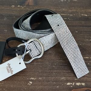 Charlotte Russe Silver Rhinestone Belt  M/L